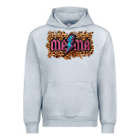 Heather Grey Leopard Mama Lightning Urban Hoodie - RanaPortraitStore