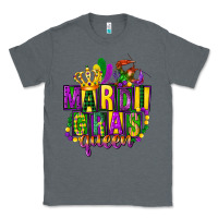 Charcoal Heather mardi gras queen Classic Tee - FaDigitalArtStudio