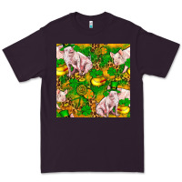 Plum St patricks  day pig with candy and pot of gold  seamless pattern Premium Tee - FaDigitalArtStudio