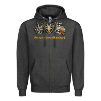 Charcoal Heather Peace Love Missouri Zipper Hoodie - Jasminsmagicworld