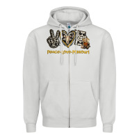 Dove Grey Peace Love Missouri Zipper Hoodie - Jasminsmagicworld