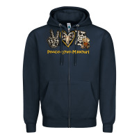 Navy Peace Love Missouri Zipper Hoodie - Jasminsmagicworld