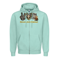 Seafoam Peace Love Missouri Zipper Hoodie - Jasminsmagicworld