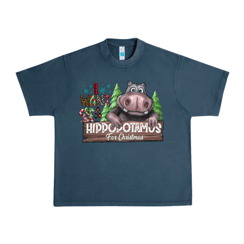 I Want A Hippopotamus For Christmas Urban Heavy Tee by CowhideDigitalArt | Teevron