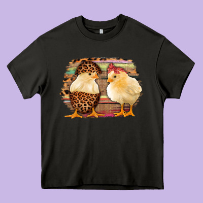 Western Leopard And Serape Chicks Heavy Core Tee Designed By Jasminsmagicworld