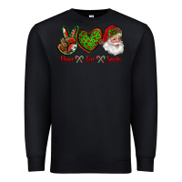 Black peace love santa Premium Sweatshirt - RanaPortraitStore