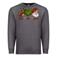 Charcoal Heather peace love santa Premium Sweatshirt - RanaPortraitStore