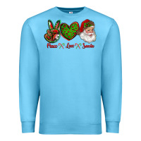 Ocean Blue peace love santa Premium Sweatshirt - RanaPortraitStore