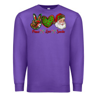 Purple peace love santa Premium Sweatshirt - RanaPortraitStore