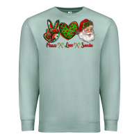 Seafoam peace love santa Premium Sweatshirt - RanaPortraitStore