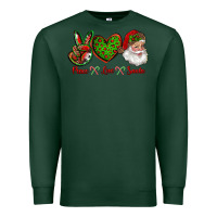 Sports Green peace love santa Premium Sweatshirt - RanaPortraitStore