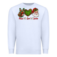 White peace love santa Premium Sweatshirt - RanaPortraitStore