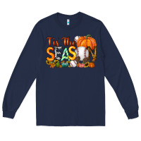 Navy tis the season baseball Long Sleeve Tee - RacoonDesign