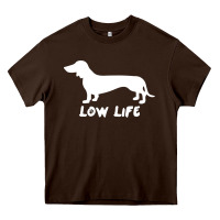 Chocolate Brown Doxie Low Life Heavy Core Tee - artisFamous