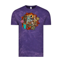Cloud Purple Fall Vibes Vintage Tee - CowhideDigitalArt