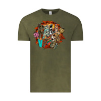 Vintage Olive Fall Vibes Vintage Tee - CowhideDigitalArt