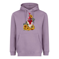 Lavender sunflower rooster with leopard Heavyweight Hoodie - RanaPortraitStore
