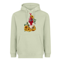 Matcha sunflower rooster with leopard Heavyweight Hoodie - RanaPortraitStore