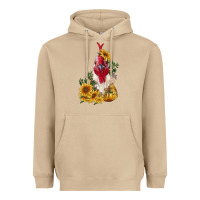 Mushroom sunflower rooster with leopard Heavyweight Hoodie - RanaPortraitStore
