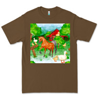 Cacao farm life seamless pattern Premium Tee - FaDigitalArtStudio