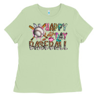 Matcha happy easter day baseball Ladies Tee - CowhideDigitalArt