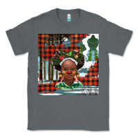 Charcoal Heather Christmas African girl Classic Tee - BarkalooDesign