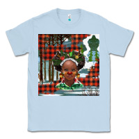Dusty Blue Christmas African girl Classic Tee - BarkalooDesign