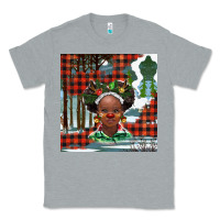 Heather Grey Christmas African girl Classic Tee - BarkalooDesign