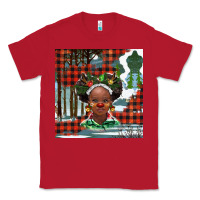 Red Christmas African girl Classic Tee - BarkalooDesign