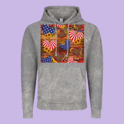 America Heart Vintage Hoodie Designed By Artiststas