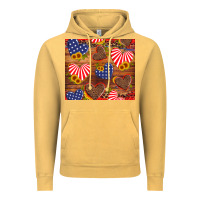 Vintage Mustard america heart Vintage Hoodie - Artiststas