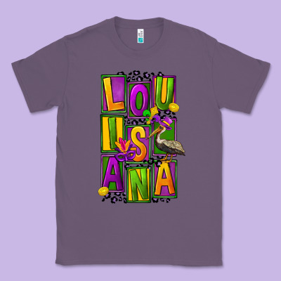 Mardi Gras Louisiana Classic Tee Designed By Fadigitalartstudio