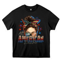 Black american babe messy bun Heavy Core Tee - FaDigitalArtStudio