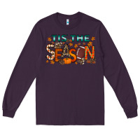 Plum tis the season football Long Sleeve Tee - RacoonDesign