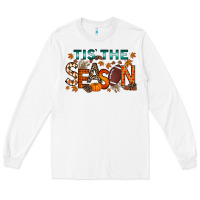 White tis the season football Long Sleeve Tee - RacoonDesign