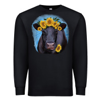 Black Black Angus with Sunflower Premium Sweatshirt - Jasminsmagicworld