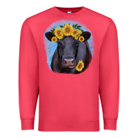 Cardinal Black Angus with Sunflower Premium Sweatshirt - Jasminsmagicworld