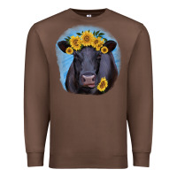Chestnut Black Angus with Sunflower Premium Sweatshirt - Jasminsmagicworld