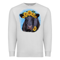 Dove Grey Black Angus with Sunflower Premium Sweatshirt - Jasminsmagicworld
