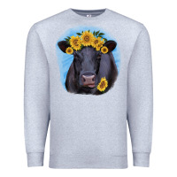 Heather Grey Black Angus with Sunflower Premium Sweatshirt - Jasminsmagicworld