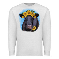 Oatmeal Heather Black Angus with Sunflower Premium Sweatshirt - Jasminsmagicworld