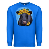 True Royal Black Angus with Sunflower Premium Sweatshirt - Jasminsmagicworld