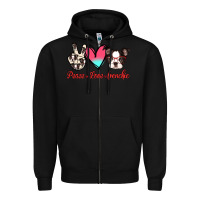 Black Peace Love Frenchie Zipper Hoodie - Jasminsmagicworld