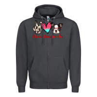 Smoke Peace Love Frenchie Zipper Hoodie - Jasminsmagicworld