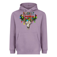 Lavender merry christmas bull skull Heavyweight Hoodie - RanaPortraitStore