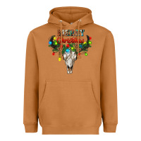 Meerkat merry christmas bull skull Heavyweight Hoodie - RanaPortraitStore