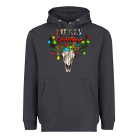 Smoke merry christmas bull skull Heavyweight Hoodie - RanaPortraitStore