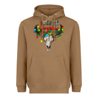 Toasted Coconut merry christmas bull skull Heavyweight Hoodie - RanaPortraitStore