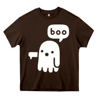 Chocolate Brown ghost of disapproval Heavy Core Tee - artisFamous