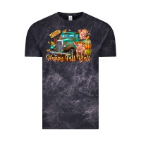 Cloud Black Farm Happy Fall Y'all Vintage Tee - CowhideDigitalArt